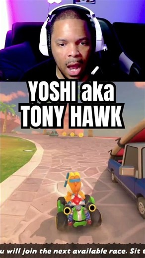 Yoshi really thinks he’s TONY HAWK #mariokartworld #yoshi #switch2