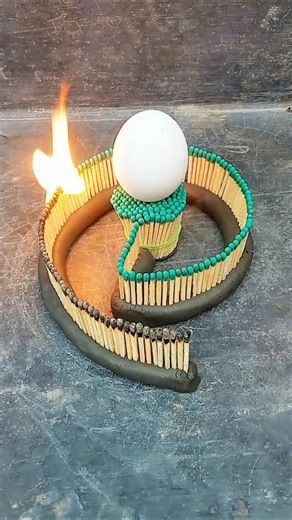 What Happens When Fire Reaches the Egg? 😱🔥 | Matchstick Experiment