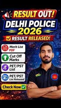 Delhi Police Result 2025 Out 🚨 | Result Kab Aayega? Physical Date | Cut Off & Latest Update