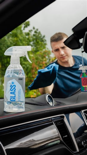 GYEON on Instagram: "Wanna make glass slicker and have better vision during rain? 🌧️ Clean it with Q²M Glass+. It will make your glass significantly slicker, so even at low speeds, visibility in rainy conditions will be better. Plus, it can be applied over any existing rain repellent to boost its hydrophobic properties. Drive safer with cleaner glass. #GYEON #GYEONized #GYEONknowhow #carcare #detailing #detailer #detailingworld"