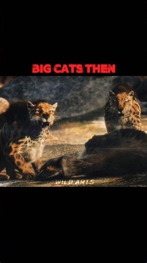 Modern Big Cats vs Prehistoric Giants 🦁🐯💀 #shorts