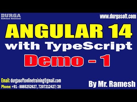 ANGULAR 14 with TypeScript tutorials || Demo - 1 || by Mr. Ramesh On 03-07-2023 @5PM IST