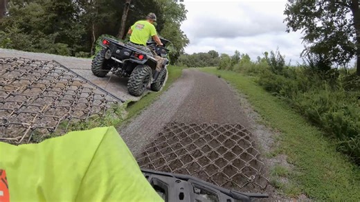 How to grade a gravel driveway — complete project using ATV and drag harrow