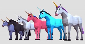 LowPoly Unicorn | 3D Animals | Unity Asset Store