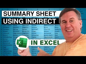 Excel - Summarize Worksheets Using INDIRECT - Episode 1822