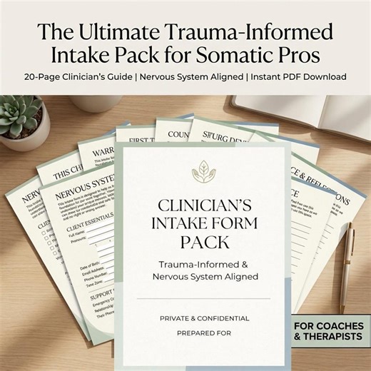 Somatic Therapy Intake Forms, Trauma-informed Client Paperwork (PDF Download) - Etsy