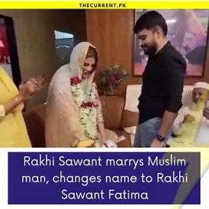 Bollywood dancer and actor Rakhi Sawant uploads pictures revealing she married her longtime Muslim beau, Adil Khan Durrani in a Nikakh ceremony. According to marriage certificate, the actress has changed her name to Rakhi Savant Fatima. Read more: https://thecurrent.pk/rakhi-sawant-marrys-muslim-man-changes-name-to-rakhi-sawant-fatima/ #thecurrent #rakhisawant | The Current