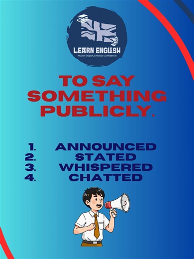 Try today's #vocabularyquiz on #synonyms for #said Do you know how to use these words? #learnenglishdaily #synonymsforsaid