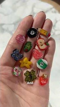 DIY buttons💫🍎Make your own buttons using shrink plastic!!👇