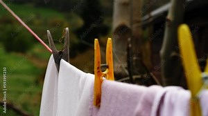 Washing peg on the line