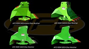 AFE Excavator Forestry Disc Mulcher's in Action