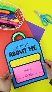 Get to know your students with this simple-to-assemble all about me backpack craft! Each page has just the right amount of writing for your little learners! The students can draw and/or write on each of the 28 all about me pages! Plus, it makes a pretty cute back to school bulletin board (if I do say so myself)! When is your first day of school? Drop the word BACKPACK or 🎒 in the comments for the direct link! Head to my stories for more back to school activities perfect for the first week! #bac