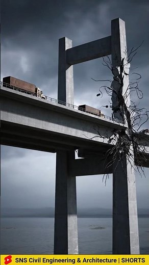 A large reinforced concrete bridge collapsed. #civilengineering #bridge #architecture #shorts #ai