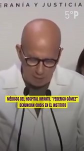 Médicos del Hospital Infantil “Federico Gómez” denunciaron una crisis interna por falta de insumos, equipo y personal especializado. Advierten que la situación pone en riesgo la atención de cientos de niñas y niños que dependen del instituto para recibir tratamientos oncológicos y de alta complejidad. #HospitalFedericoGómez #SaludPública #CDMX #Médicos #Niñez #Noticias | Quinto Poder
