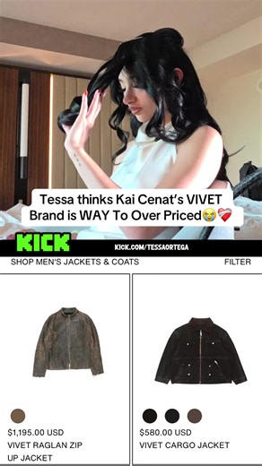 Tessa thinks Kai Cenat’s VIVET Brand is WAY To Over Priced😭❤️‍🩹| #kaicenat #tessaortega #vivet #fyp #viral
