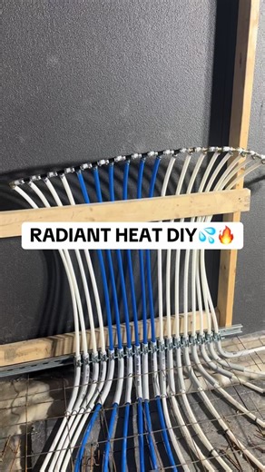 DIY Radiant Heat in our Basement 🔥🔥💦💦 #newconstruction #diy #heat #basement #home