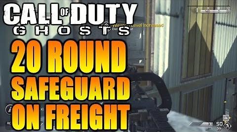 COD Ghosts Safeguard Full Round 20 Gameplay on Freight - Easy Victory Method