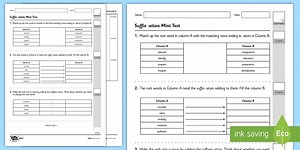 Suffix -ation Test