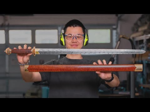 Forjando una espada china Jian con Damasco turco retorcido