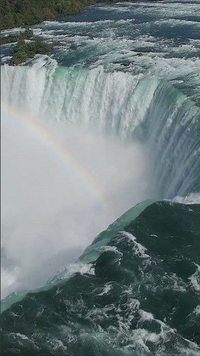 Niagara Falls from a bird's eye view. Drone video in 4k