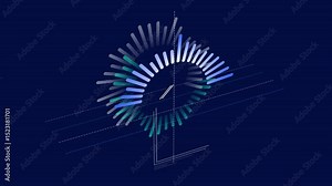 Business infographic element - animated radial chart design