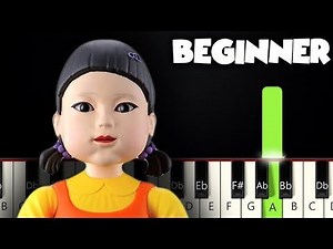 Squid Game Red Light Green Light Very Easy and Slow Piano tutorial