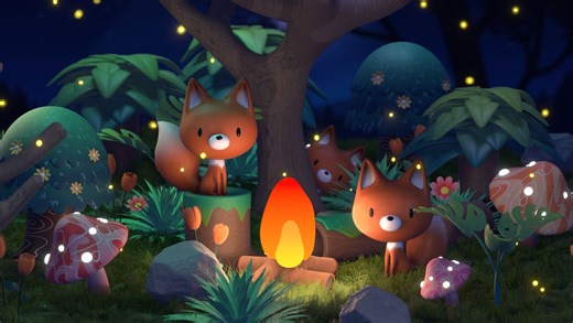 【Blender】小狐狸案例终于完成啦