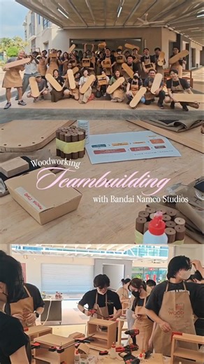 The Wood Place on Instagram: "Thank you so much to the team at Bandai Namco Studios for spending their Saturday afternoon with us for a fun & sawdust-filled teambuilding activity 💯🙌🏼 The session was split to 2 groups - one of which built a monitor stand while the other built a rustic coffee rack. All made using locally--and sustainably-sourced solid hardwood 🪵 Grateful for the opportunity to build with this wonderful bunch & thank you guys once again! 🥳"