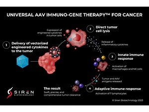 Siren Biotechnology Unveils Preclinical Data for Universal AAV Immuno-Gene Therapy™ for Cancer, a Novel Modality that Combines AAV Gene Therapy and Cytokine Immunotherapy