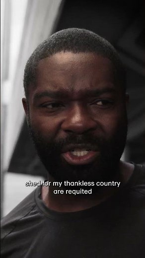 David Oyelowo performs speech from Shakespeare's Coriolanus ⚔ #NationalTheatre #shakespeare