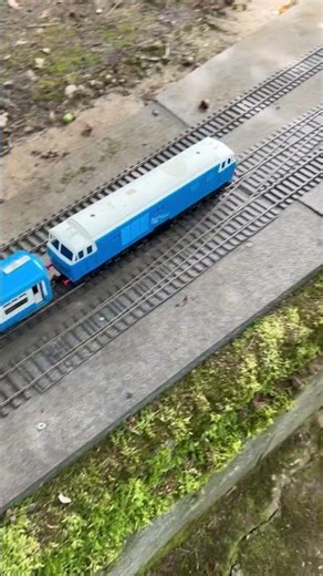 Class 35 ‘Hymek’ pulling 2 coaches at Brambleton Model Railway Club