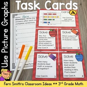 Use Picture Graphs Task Cards for Third Grade