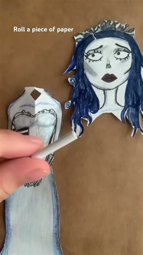 Paper puppet tutorial#corspebride#favcharacter#fun