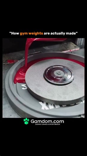 Universe🌌 on Instagram: "How gym weights are actually made" Ever wondered how those solid iron plates at the gym come to life? It all begins with melting scrap metal at extremely high temperatures 🔥 The molten metal is then poured into perfectly shaped molds These molds define the weight, thickness, and design of each plate Once cooled, the rough plates are removed and polished smoothly Machines trim the edges to make them perfectly balanced Some weights are coated with rubber to reduce noise 