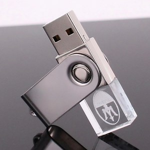 [Hot Item] Customized USB Flash Drive Promotional Gift Pen Drive Crystal USB Disk Flash Drives USB Stick with 3D Logo