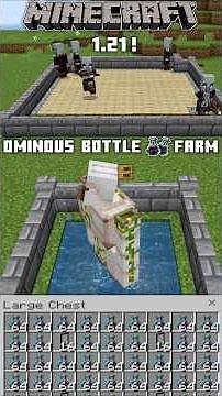 ⛏️ SIMPLE BOTTLE FARM TUTORIAL || #minecraft #minecraftshorts #raidfarm