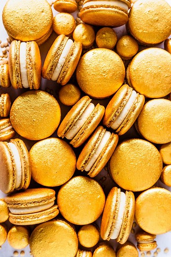 Gold Macarons