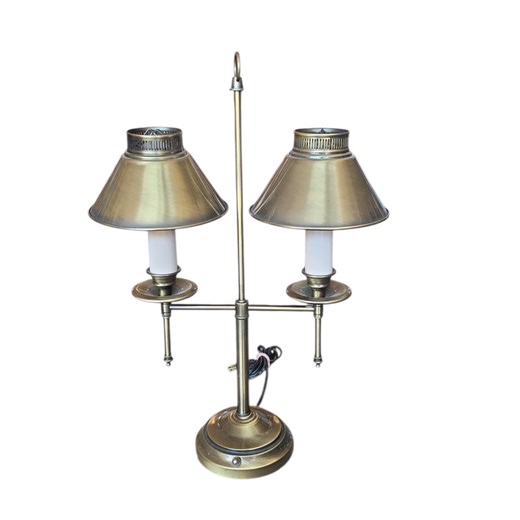 Vintage Two-arm Brass Student Lamp | 1980s Antique Brass Finish Desk Lighting - Etsy