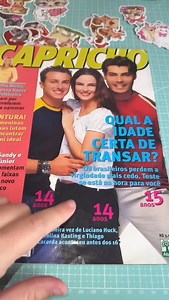 Revista capricho de 1999: quando foi a primeira vez dos famosos? | Eu e meu guarda chuva