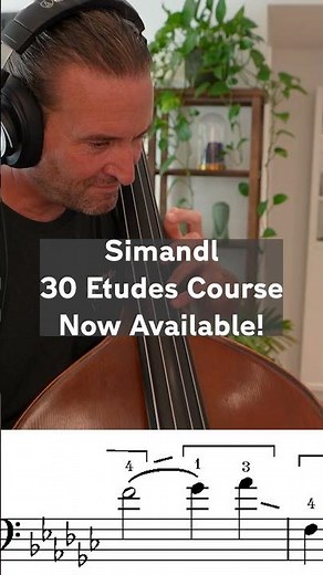 Simandl's Etude No. 13 - Moderato assai for double bass