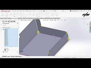 break corner sheetmetal | SOLIDWORKS Tutorial