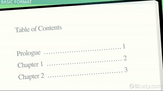Table of Contents | Definition, Format & Examples