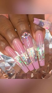 12K views · 245 reactions | Who remembers these nails? I did these in 2019, and it still holds the spot of one of my all-time FAVORITE nail designs ❄️勺. | Longhairprettynails | Facebook