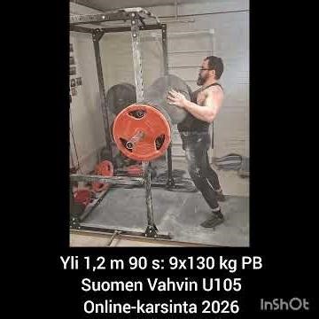 Sandbag loading 90 s over 1,2 m: 9x130 kg