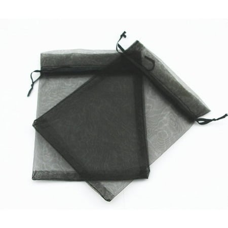 4x6 Inch Organza Bags Drawstring Wedding Favor Bags Organza Gift Pouches Bags for Wedding Jewelry Party (100 Pieces, Black) - Walmart.ca