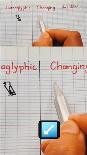 Evolution of Egyptian Writing: From Hieroglyphs to Hieratic Script #shorts