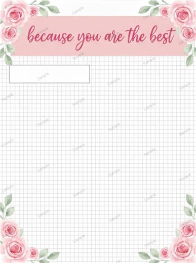 Graph Paper - Feminine Designed Planner (JPG File) - Etsy Canada