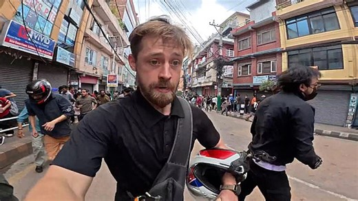 British man captures moment Nepal police fire gunshots at protestors