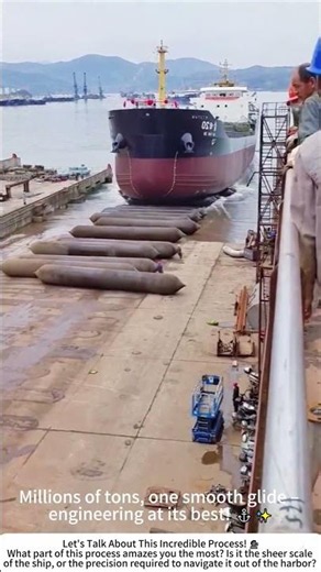 A Giant Ship Embarks on Its Journey – From Harbor to the Open Sea 🌊🚢