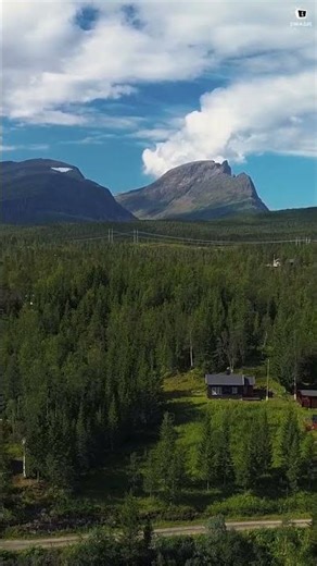 Flying Over Forest & Lake in Norway Mountains | Cinematic Nature Shorts 🌲🏔️✨